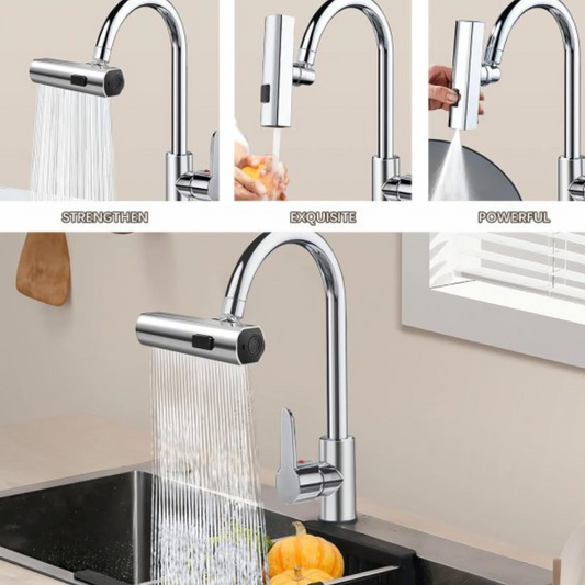 Kitchen Sink Waterfall Faucet Pressurized Shower