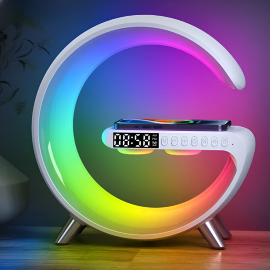 G 63 Wireless Charging Bluetooth Speaker Atmosphere Night Lamp With Alarm Clock