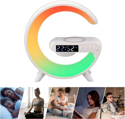 G 63 Wireless Charging Bluetooth Speaker Atmosphere Night Lamp With Alarm Clock