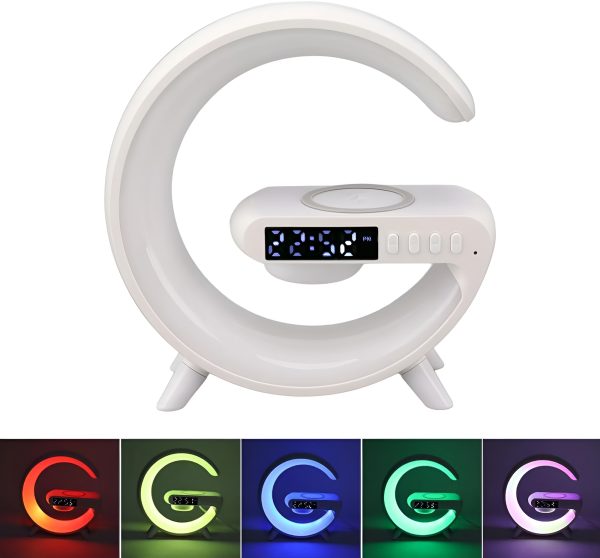 G 63 Wireless Charging Bluetooth Speaker Atmosphere Night Lamp With Alarm Clock