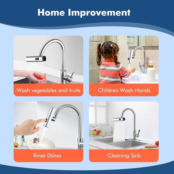 Kitchen Sink Waterfall Faucet Pressurized Shower