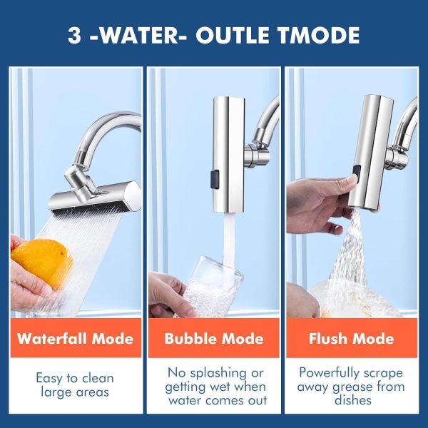 Kitchen Sink Waterfall Faucet Pressurized Shower